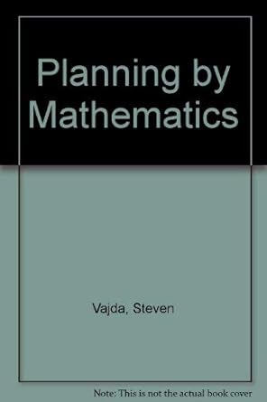 planning by mathematics 1st edition s vajda 0273317660, 978-0273317661