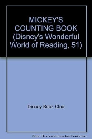 mickeys counting book 1st edition disney book club 0394857356, 978-0394857350