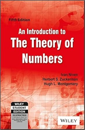 an introduction to the theory of numbers 1st edition g h e m wright hardy 9971513013, 978-9971513016