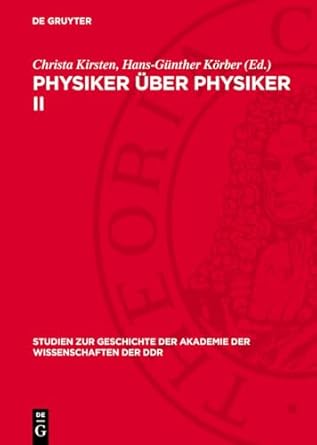 physiker uber physiker ii antrittsreden erwiderungen bei der aufnahme von physikern in die berliner akademie