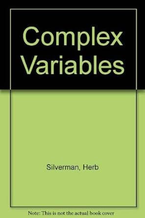 complex variables 1st edition herb silverman 0395185823, 978-0395185827