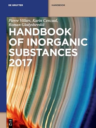 handbook 1st edition pierre villars ,karin cenzual ,roman gladyshevskii 3110444089, 978-3110444087