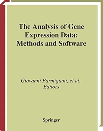 the analysis of gene expression data methods and software 2003rd edition giovanni parmigiani ,elizabeth s