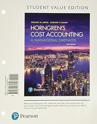 horngrens cost accounting student plus mylab accounting with pearson etext access card package value