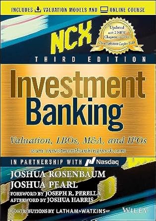 investment banking valuation lbos manda and ipos 3rd edition joshua rosenbaum ,joshua pearl ,joshua harris