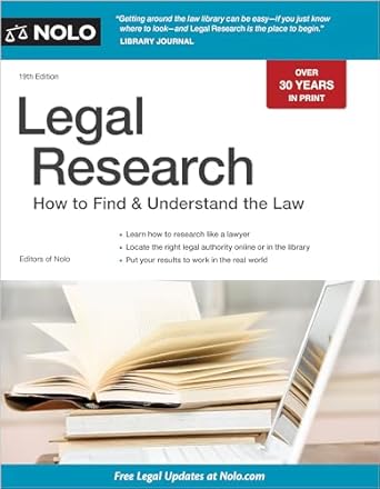 legal research how to find and understand the law 1st edition editors of nolo 1413328881, 978-1413328882