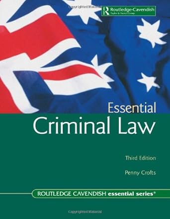 essential criminal law 3rd edition penny crofts 1876905220, 978-1876905224