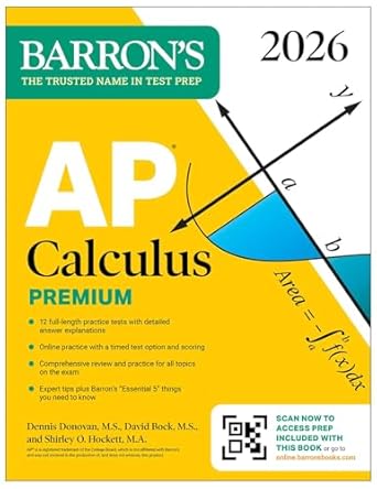 ap calculus premium 2026 prep book with 12 practice tests + comprehensive review + online practice 1st