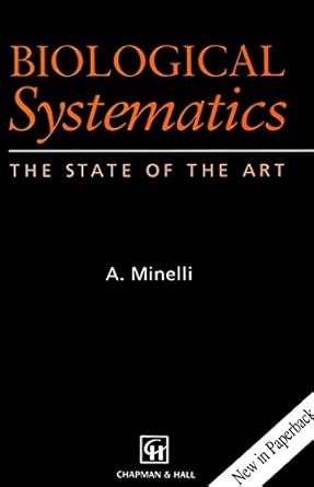 biological systematics the state of the art 1st edition alessandro minelli 0412626209, 978-0412626203