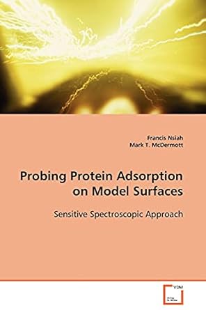 probing protein adsorption on model surfaces sensitive spectroscopic approach 1st edition francis nsiah