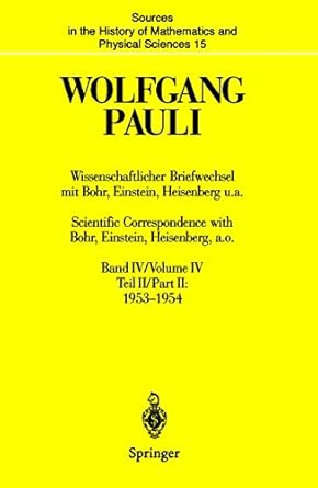 wissenschaftlicher briefwechsel mit bohr einstein heisenberg u a / scientific correspondence with bohr