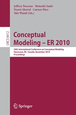 conceptual modeling er 2010 29th international conference on conceptual modeling vancouver bc canada november