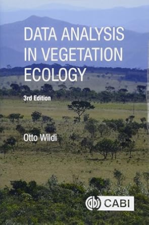 data analysis in vegetation ecology 1st edition otto wildi 1786394227, 978-1786394224