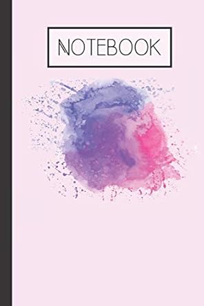 notebook pink purple watercolor swatch lined 120 page notebook 1st edition evelyn jess 1695673638,