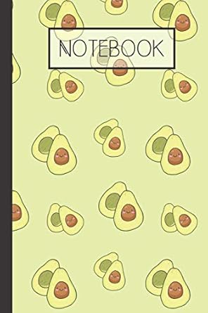 notebook avocado lined 120 page notebook 1st edition evelyn jess 1695675231, 978-1695675230