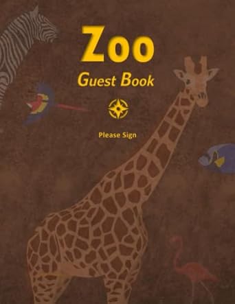 zoo guest book zoo visitor guestbook / guest registry / sign in book / visitor log / date where from name and