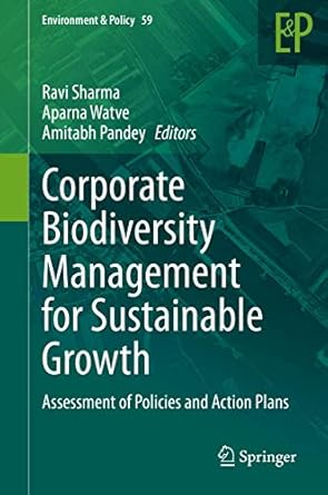 corporate biodiversity management for sustainable growth assessment of policies and action plans 1st edition