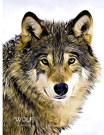 wolf notebook journal stunning composition college ruled lined blank notebook perfect for people who love