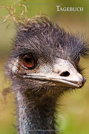 tagebuch emuportrait emu format a5 120 seiten fein hellgrau liniert notizbuch planer tagebuch journal und