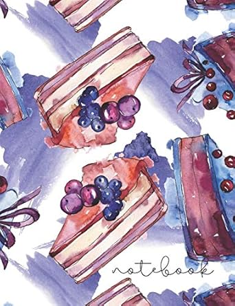 notebook sweet cakes composition notebook collage ruled great for school notes and as journal 1st edition