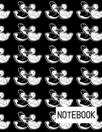 notebook black and white kissing ducks college ruled blank lined notebook journal diary 1st edition yanna's
