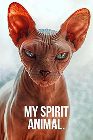 my spirit animal grumpy sphynx cat journal 1st edition golding notebooks 1797842919, 978-1797842912