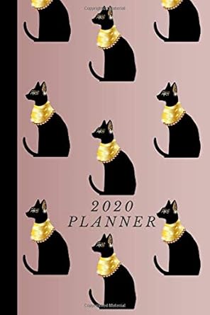 2020 planner egyptian themed cat planner and calendar 1st edition planners the simple way 1656197103,