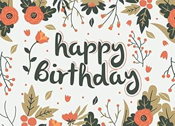 happy birthday beautiful floral birthday guest book spacious sign in book for friends and family to leave