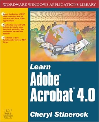 learn adobe acrobat 4 0 1st edition cheryl stinerock 1556227728, 978-1556227721