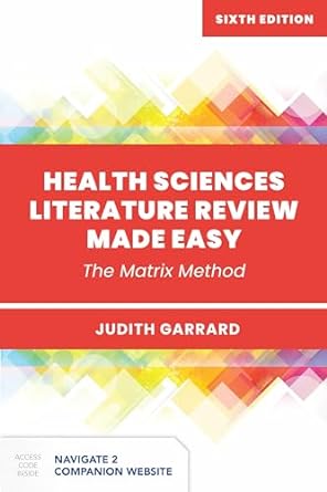 health sciences literature review made easy 1st edition judith garrard 1284211177, 978-1284211177