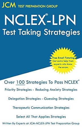 nclex lpn test taking strategies 1st edition jcm nclex test preparation group lpn 1647689813, 978-1647689810