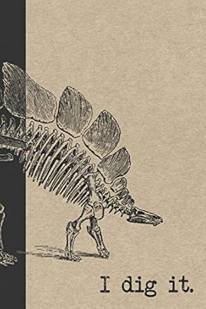 i dig it a graph paper paleontology field book for notes and mapping stegosaurus paleontologist journal 1st