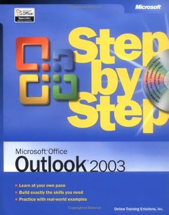 microsoft office outlook 2003 step by step 1st edition online training solutions inc 0735615217,