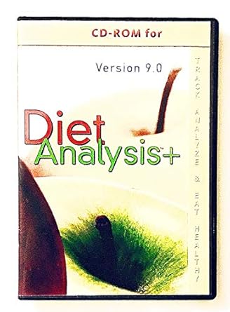 diet analysis plus 9 0 windows/macintosh cd rom 1st edition wadsworth 0495387657, 978-0495387657