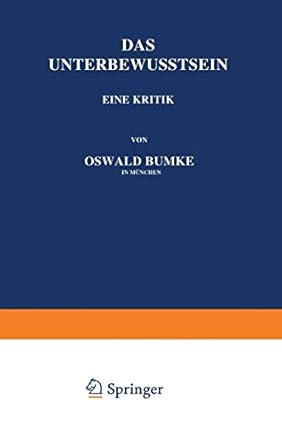 das unterbewusstsein eine kritik 1st edition oswald bumke 3642939341, 978-3642939341