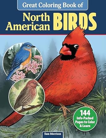 great coloring book of north american birds 144 info packed pages to color and learn realistic wild bird