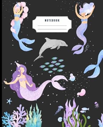 mermaid and underwater world notebook ocean full of wonder absolutely adorable black lined journal with sea