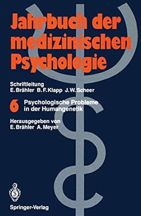 psychologische probleme in der humangenetik 1st edition elmar brahler ,annelene meyer 3540542078,