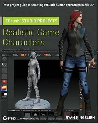 zbrush studio projects realistic game characters 1st edition ryan kingslien 047087256x, 978-0470872567
