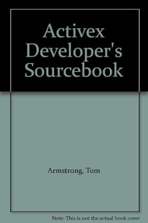 activex developers sourcebook 1st edition tom armstrong 0070062137, 978-0070062139
