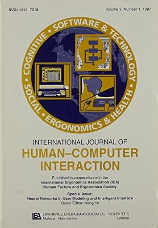 neural networks in user modeling and intelligent interface a special issue of the international journal of