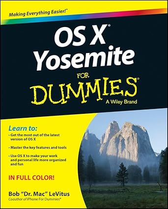 os x yosemite for dummies 1st edition bob levitus 1118991192, 978-1118991190