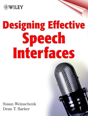speech interfaces w/ws 1st edition susan weinschenk 0471375454, 978-0471375456