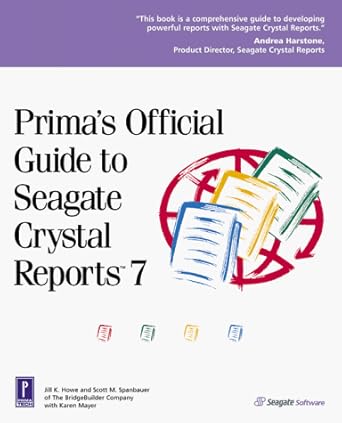 primas official guide to seagate crystal reports 7 1st edition the bridgebuilder co ,the bridgebuilder