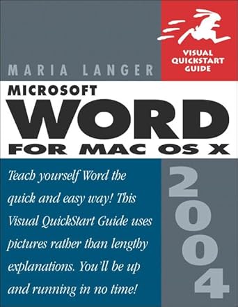 microsoft word 2004 for mac os x 1st edition maria langer 0321304578, 978-0321304575