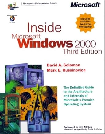 inside microsoft windows 2000 1st edition david a solomon ,mark e russinovich ,mark russinovich 0735610215,