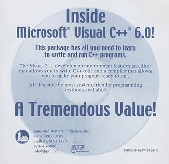 microsoft visual c++ 6 0 compiler 1st edition microft 076371514x, 978-0763715144