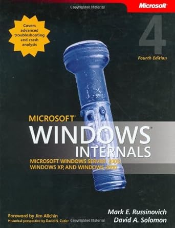 microsoft windows internals microsoft windows server 2003 windows xp and windows 2000 1st edition mark e
