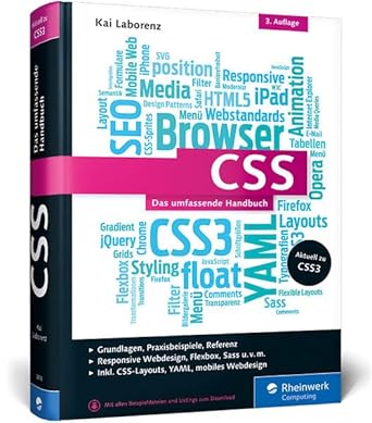 css das umfassende handbuch inkl responsive webdesign animationen sass 1st edition kai laborenz 3836238764,