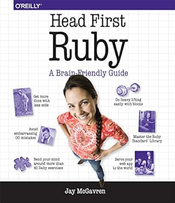 head first ruby a brain friendly guide 1st edition jay mcgavren 1449372651, 978-1449372651